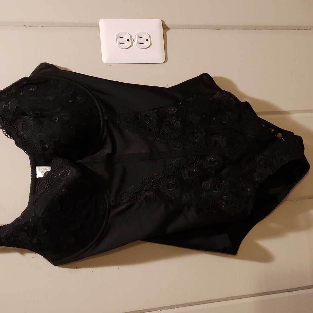 Delta Burke one-piece black teddy